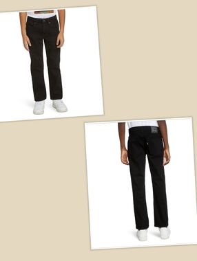 🆕️Boys Levi's 511 Jeans Straight Stretch Sz 5 Reg Black NWT
